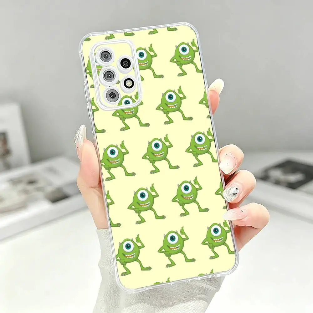 Забавный мультяшный прозрачный мягкий силиконовый чехол M-Mike Wazowski для Samsung S25 S24 S23 S22 S21 Plus (art.: 3920dbd33e4cf) - 3920dbd33e4cf