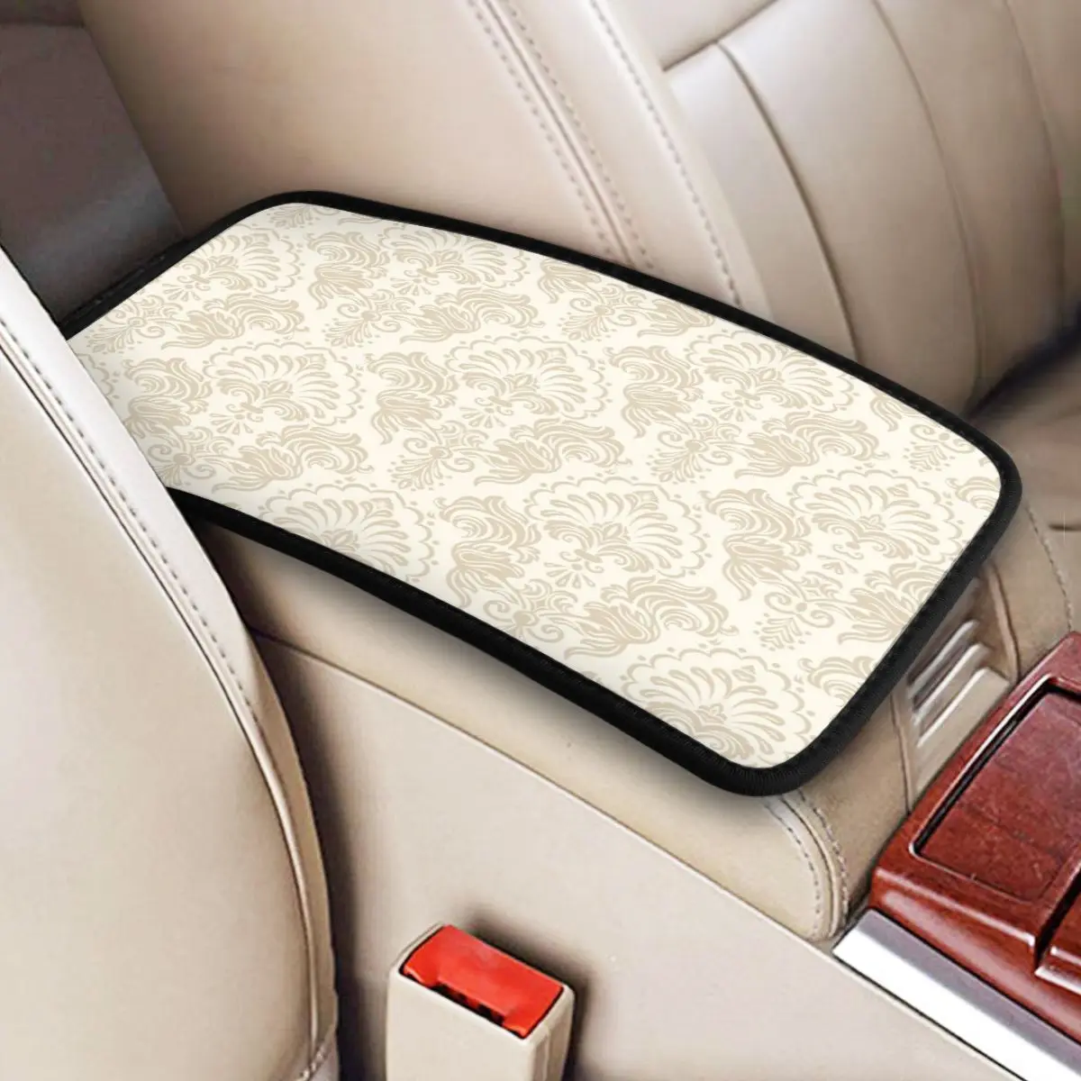 

Center Console Cover Pad for Car Auto Classic Bandana Style Car Armrest Cover Mat Car Decor Accessories Storage Box Pad Cushion