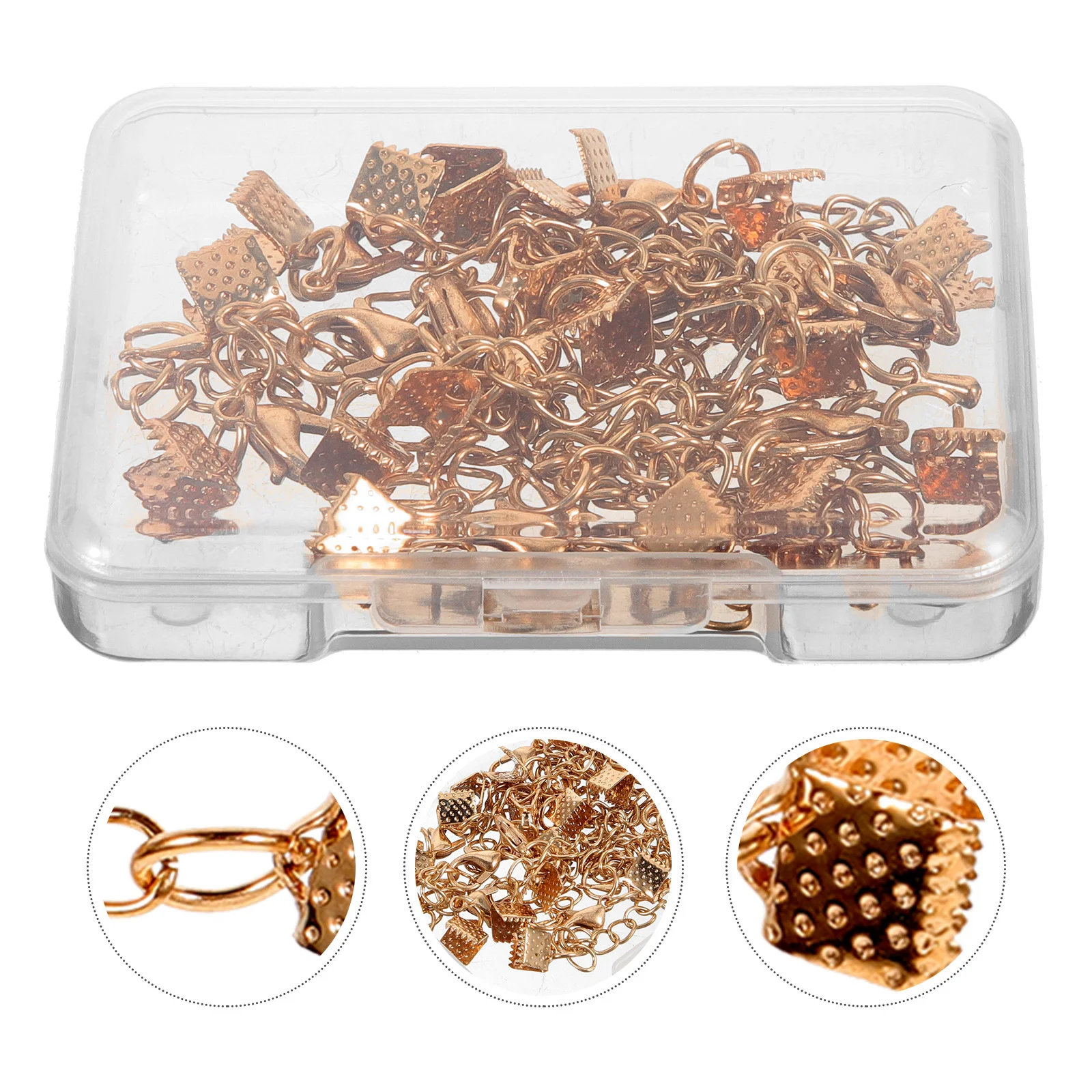 DIY Accessories Opening Rings Accessory Chain Lobster Clasp Cord Ends Jewelry Making Supply Crimp Connectors