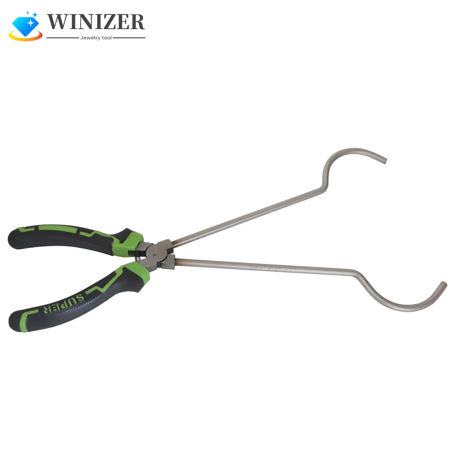 

Stainless Steel Crucible Tongs Graphite Melting Plier Holder Clamp for Gold Melting Furnace Crucible Clamp Pliers