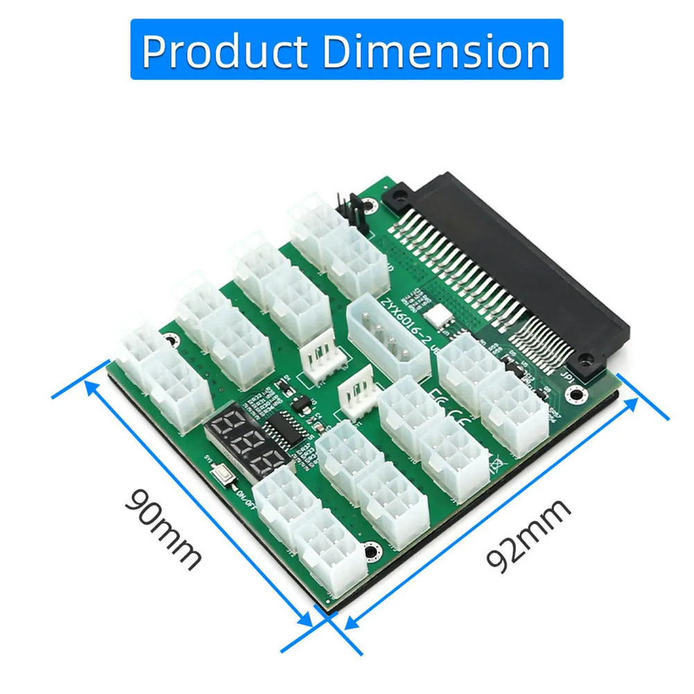 

ATX 16x 6Pin 12 в 18 + 12pin модуль питания оригинальная плата для майнинга для Dell PSU BTC Майнер GPU графическая карта