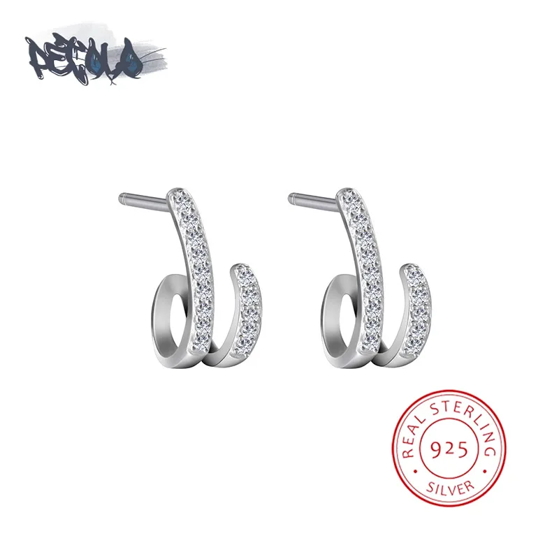 

Женские серьги-гвоздики из серебра 925 пробы, с фианитами