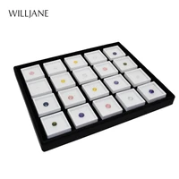 loose gemstones storage case nail art bead rings jewelry organizer gems coins container transparent box display tray with cover