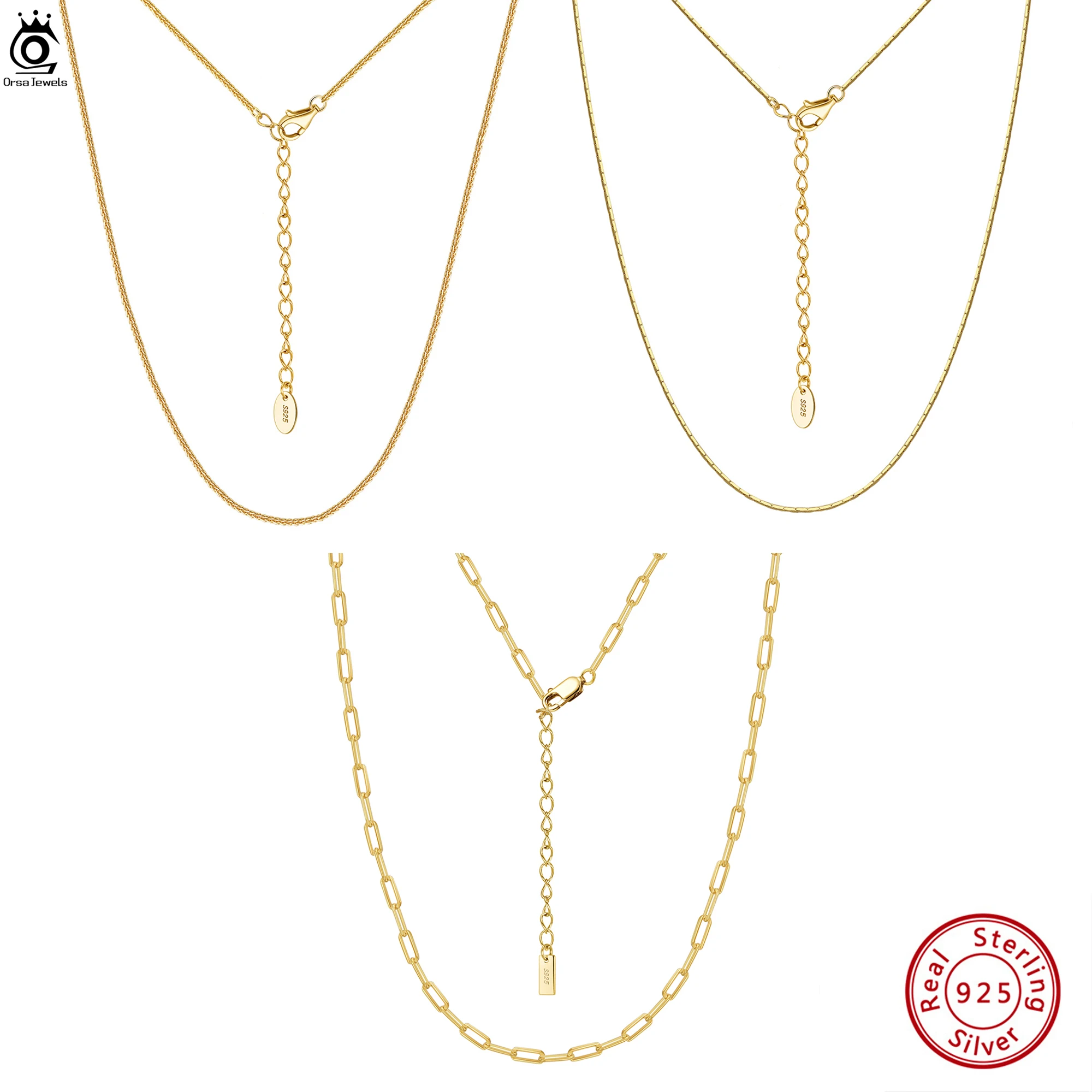 ORSA JEWELS элегантное колье ручной работы из стерлингового серебра 925 пробы с