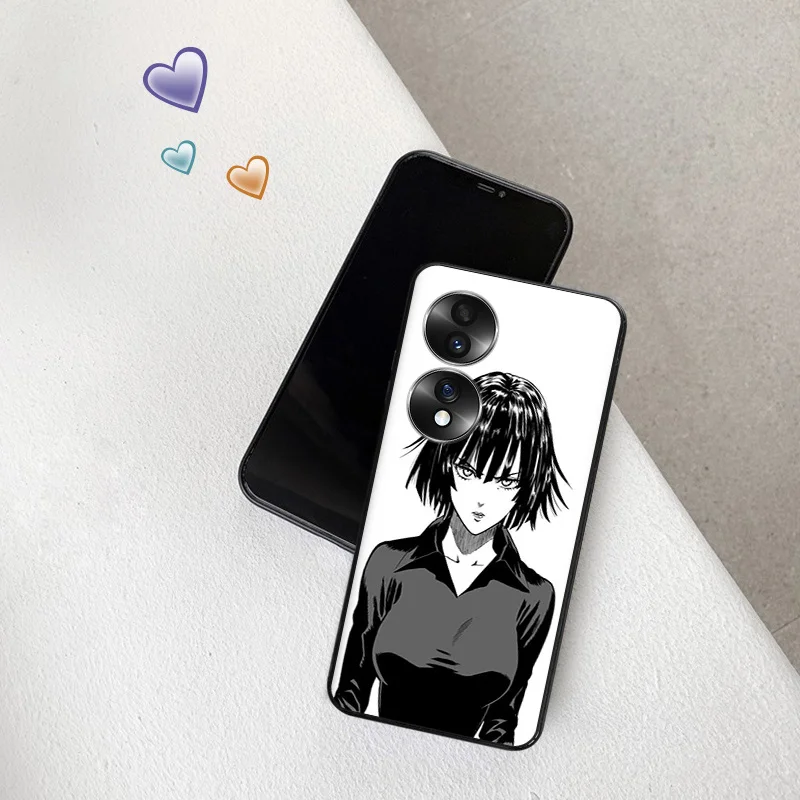 Силиконовый черный чехол для телефона Honor x8b Magic5 x9 x7 b x6 x8 a 90 70 8x x8a x7b One Punch Man аниме
