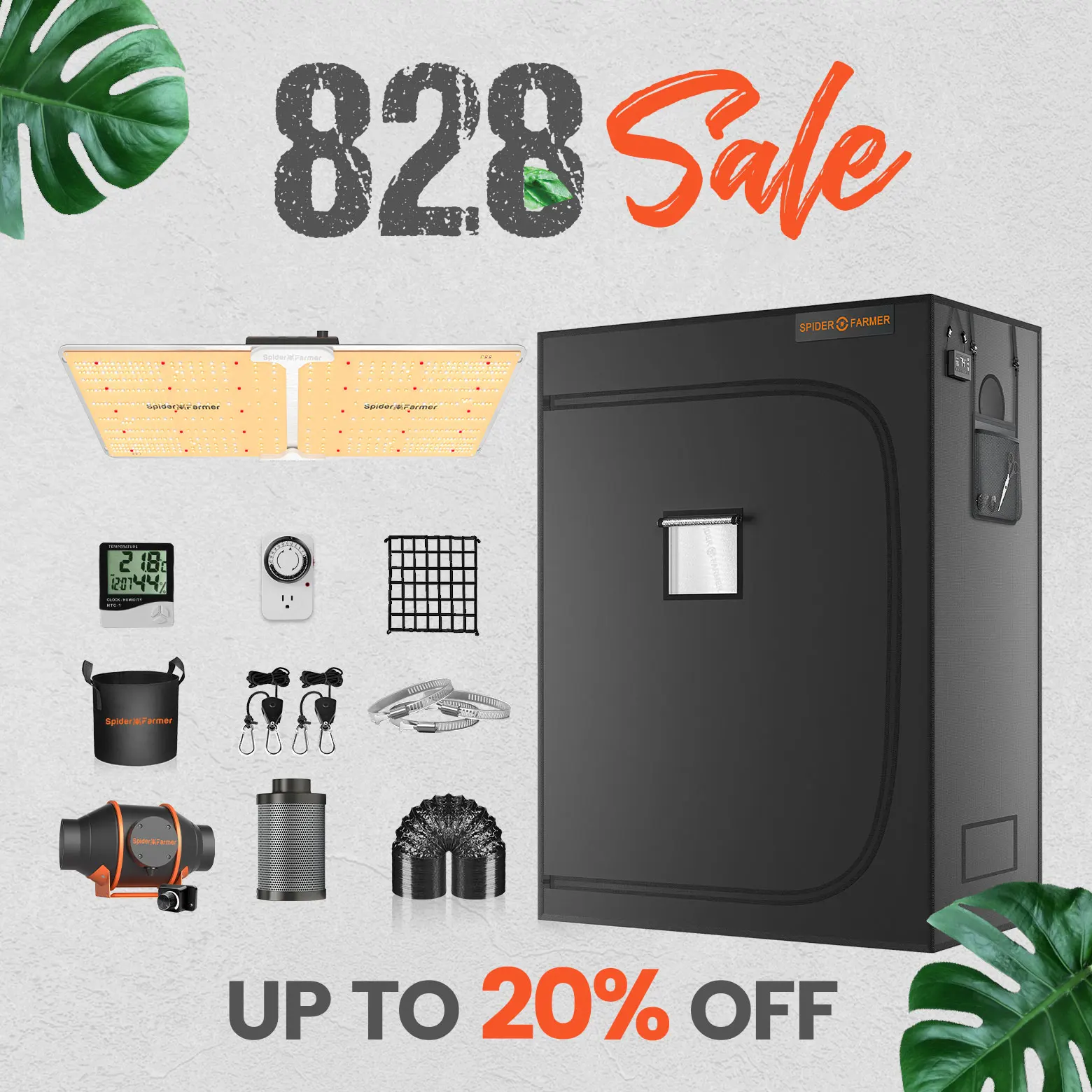 +120x60x180cm Grow Tent Kits With Carbon Filter For Indoor Plants Flowers Hydroponics