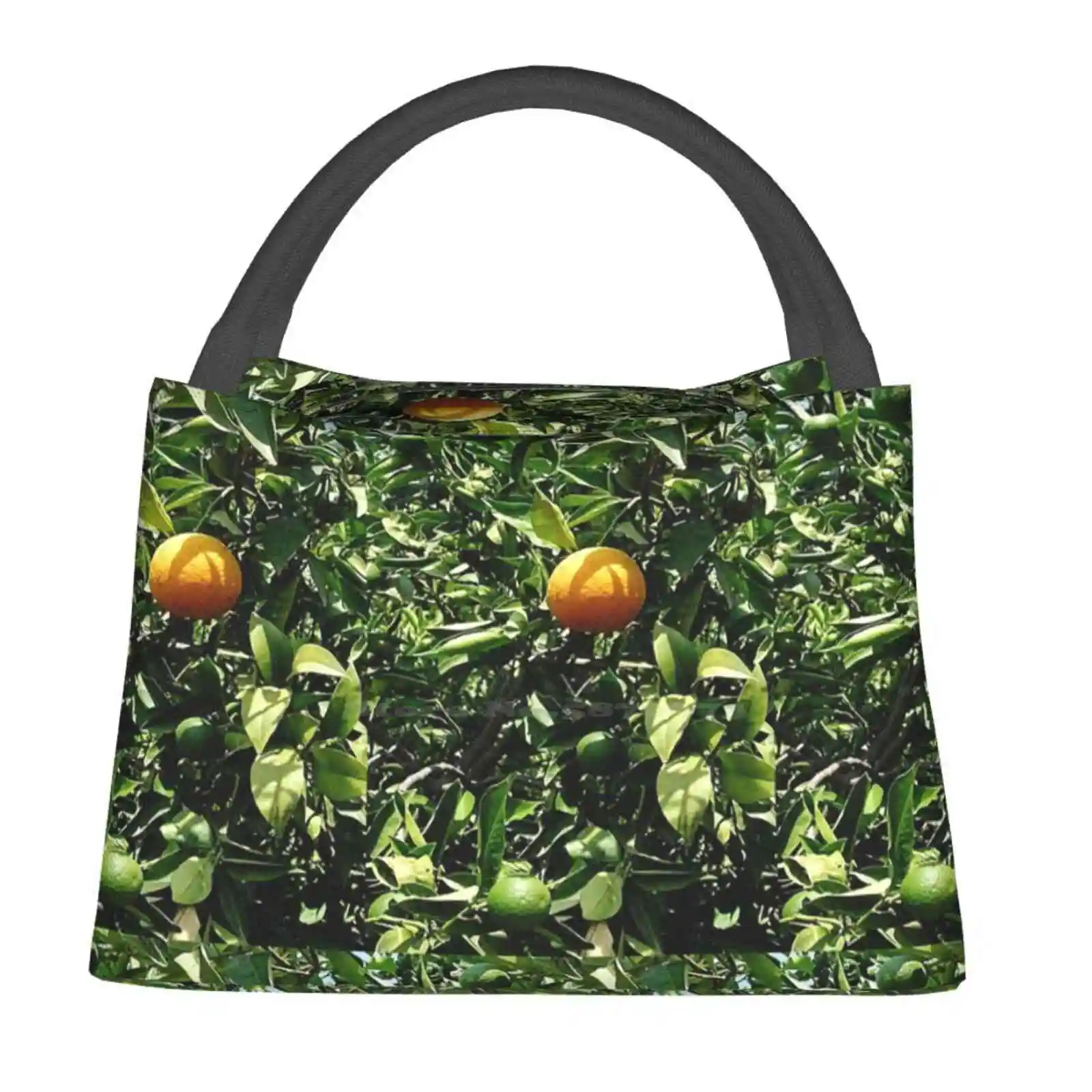 

Изолированная сумка на Лимоне для путешествий, обеда, пикника, ужина, школы, лимонный, Цитрон, апельсин, зеленый, апельсины, листья, дерево, пр...