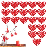 valentine heart shaped natural wicker balls heart vase filler balls for valentines day wedding baby shower party heart shaped