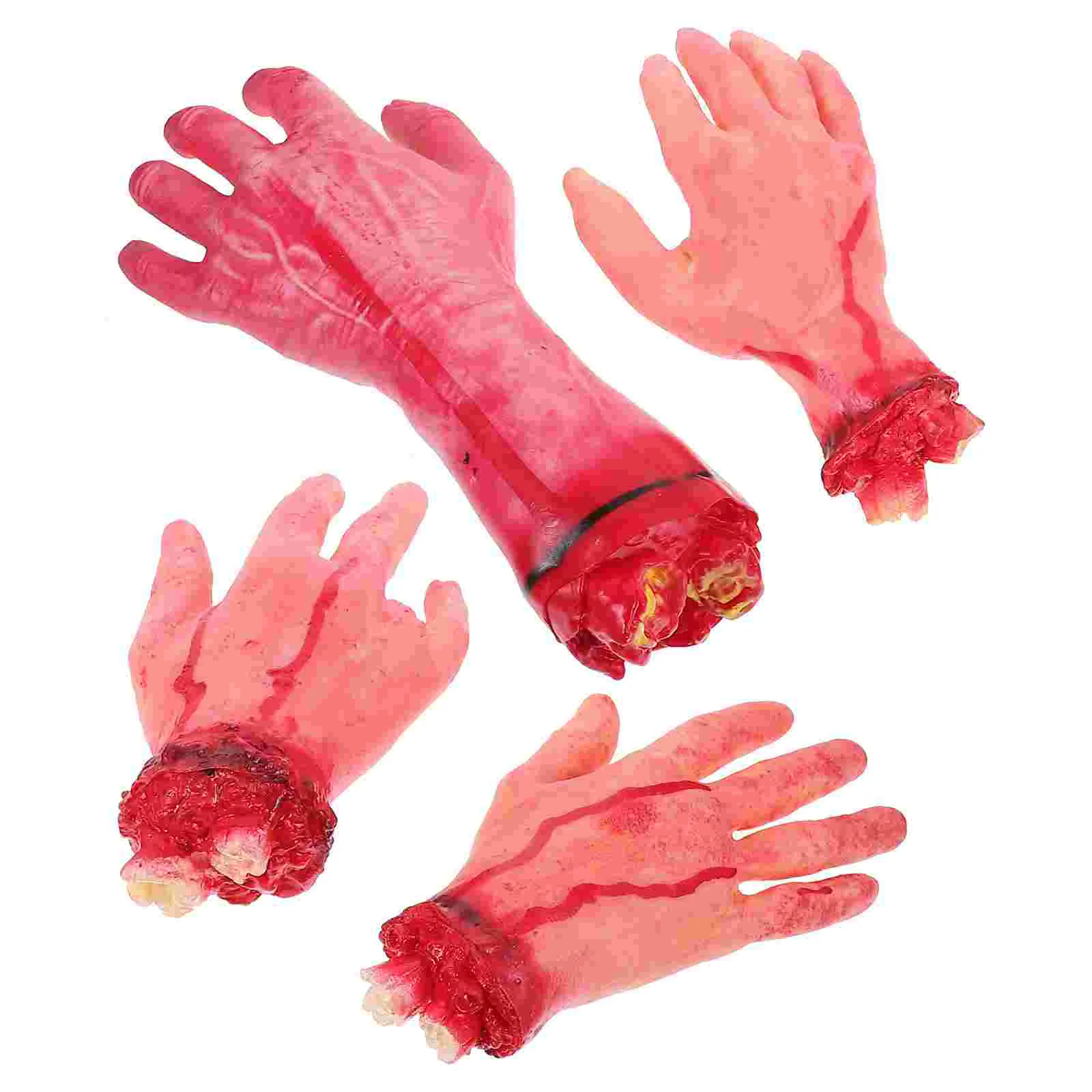 

4 шт. набор человеческих разрезанных рук и ног, разрезанные руки и ноги, набор пальцев для дома с привидениями