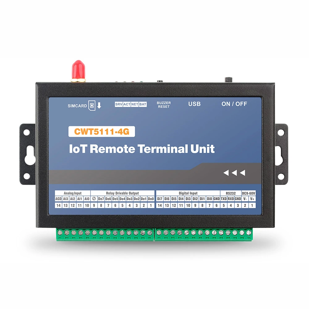 

CWT5111 4G GPS Version 8DI 4AI 8DO Gsm Gprs 4g Remote Data Acquisition Module Rtu Modem Support M2M Application