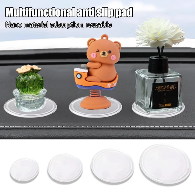 

Car Dashboard Anti-Slip transparent Mat Ornaments Fixed Stable Sticky Non-slip Highly Adhesive Pad Auto Accessories