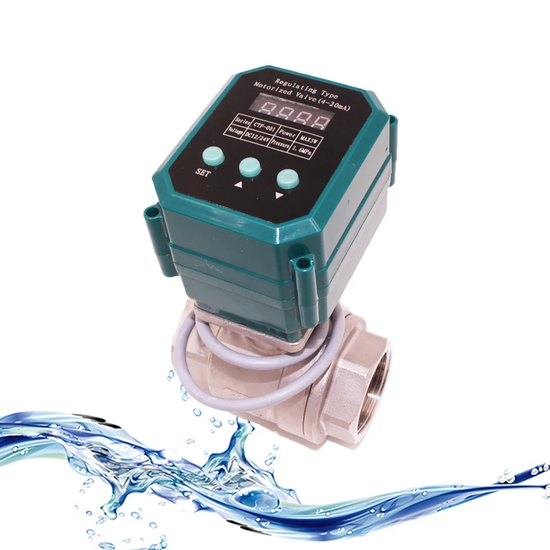 

4 20ma Stainless steel Actuator regulating modulate adjustable Ball Valve
