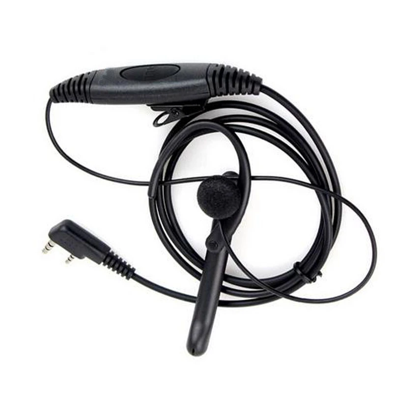 Фото BAOFENG рация 2-контактный наушник с микрофоном PTT гарнитура для Kenwood PUXING Linton QUANSHENG UV-5R 777 888s WOUXUN HYT Radio №1