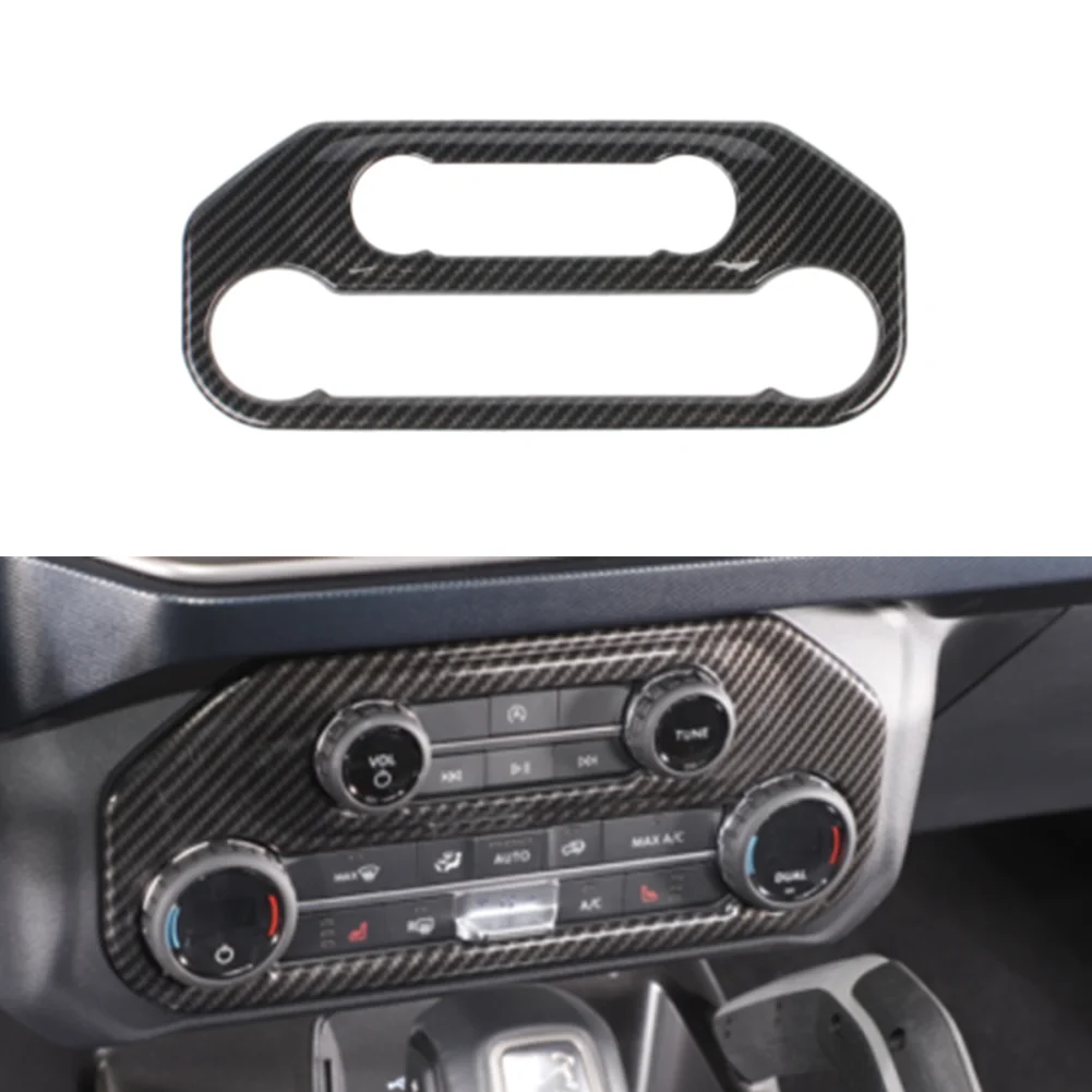 

High Quality Panel Trim Cover Panel Decor One Piece Air Conditioning Switch CD Panel Carbon Fiber Black Decorative