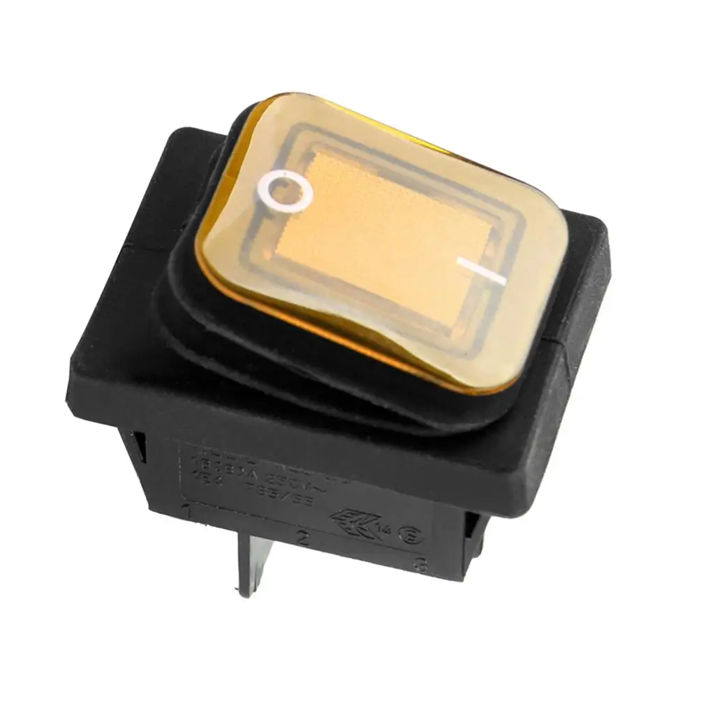 

Желтый выключенный четырехконтактный кнопочный тумблер для лодочного переключателя 12 В