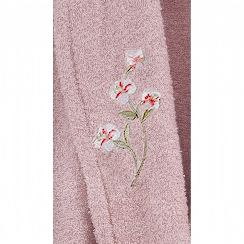 Özenev Gredel 4 Piece Family Robe Set Gray Dirty Pink Quality Pure Fabric Non-Irritating Skin-Friendly Building Comfortable Convenient Form