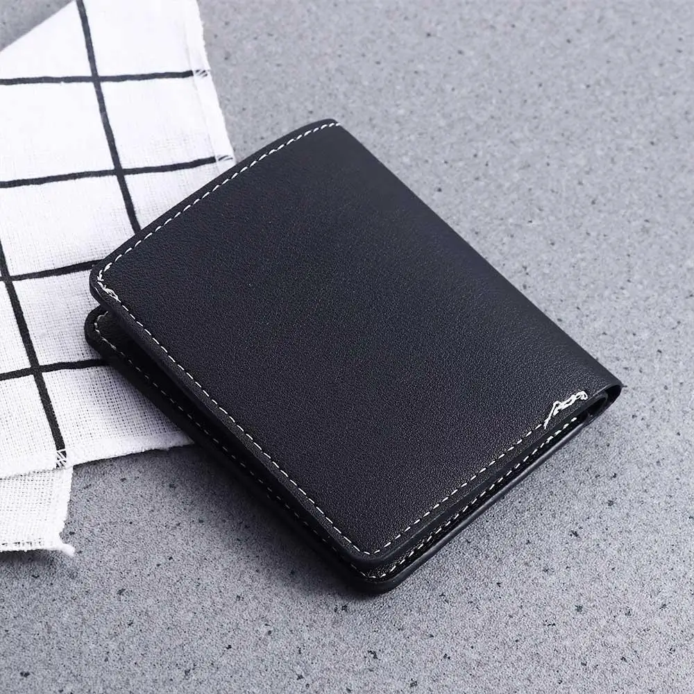 

Bank card Business ID Card Holder Coins Purse Driver License Leather Money Case Foldable Wallet Men Wallet Slim Billfold