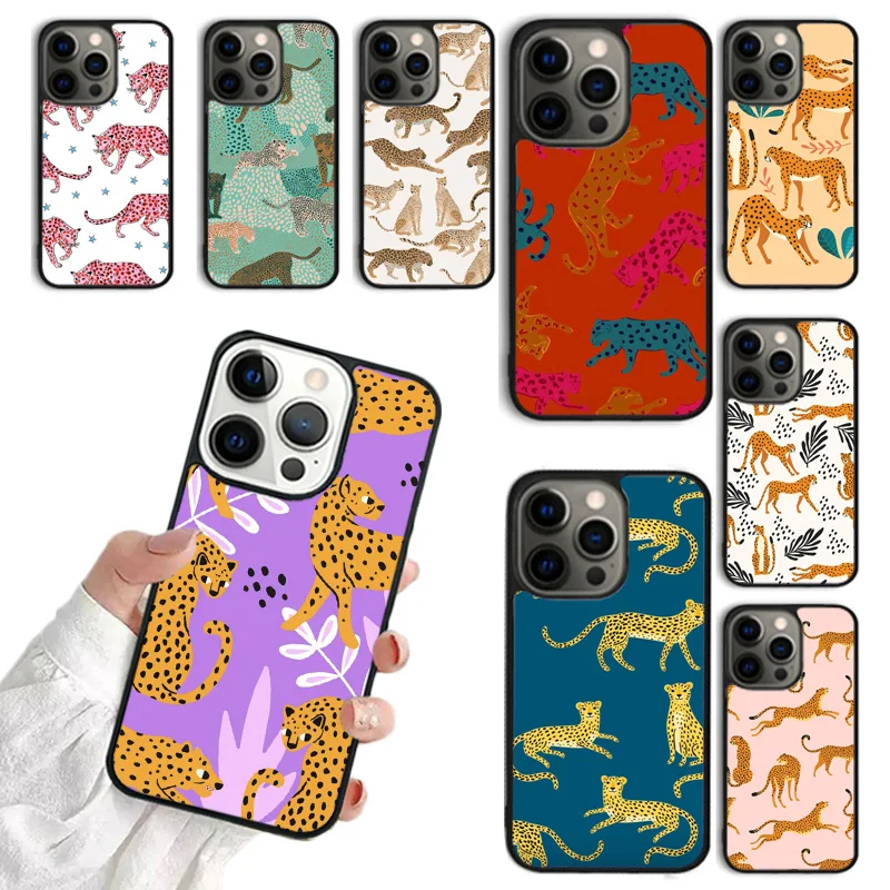 Чехол для телефона с гепардовым пантером iPhone 16 15 14 plus 11 12 13 Pro XR XS Max