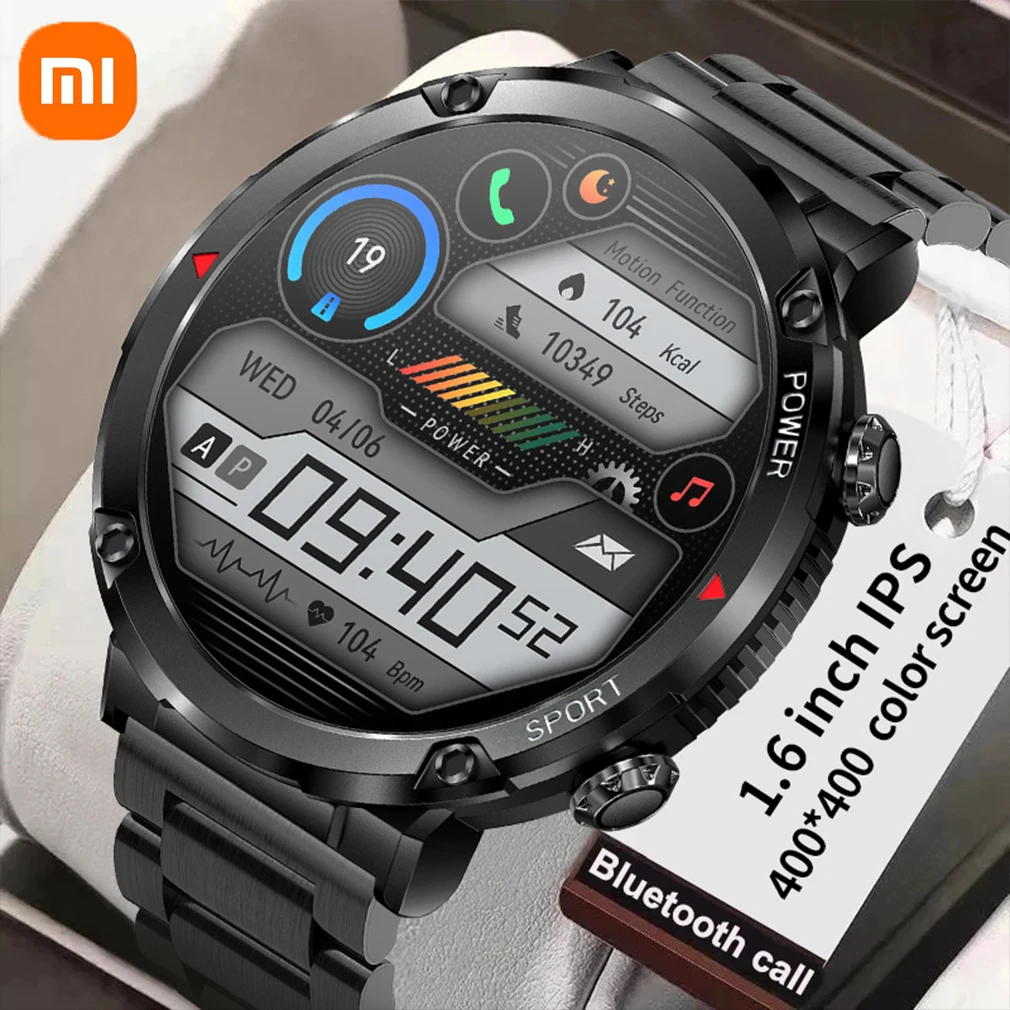 

Xiaomi Men Smartwatch 1.6 Inch Full Touch Bluetooth Call Smart Clock Sport Fitness Tracker IP68 Waterproof Bracelet Dials 600mAh