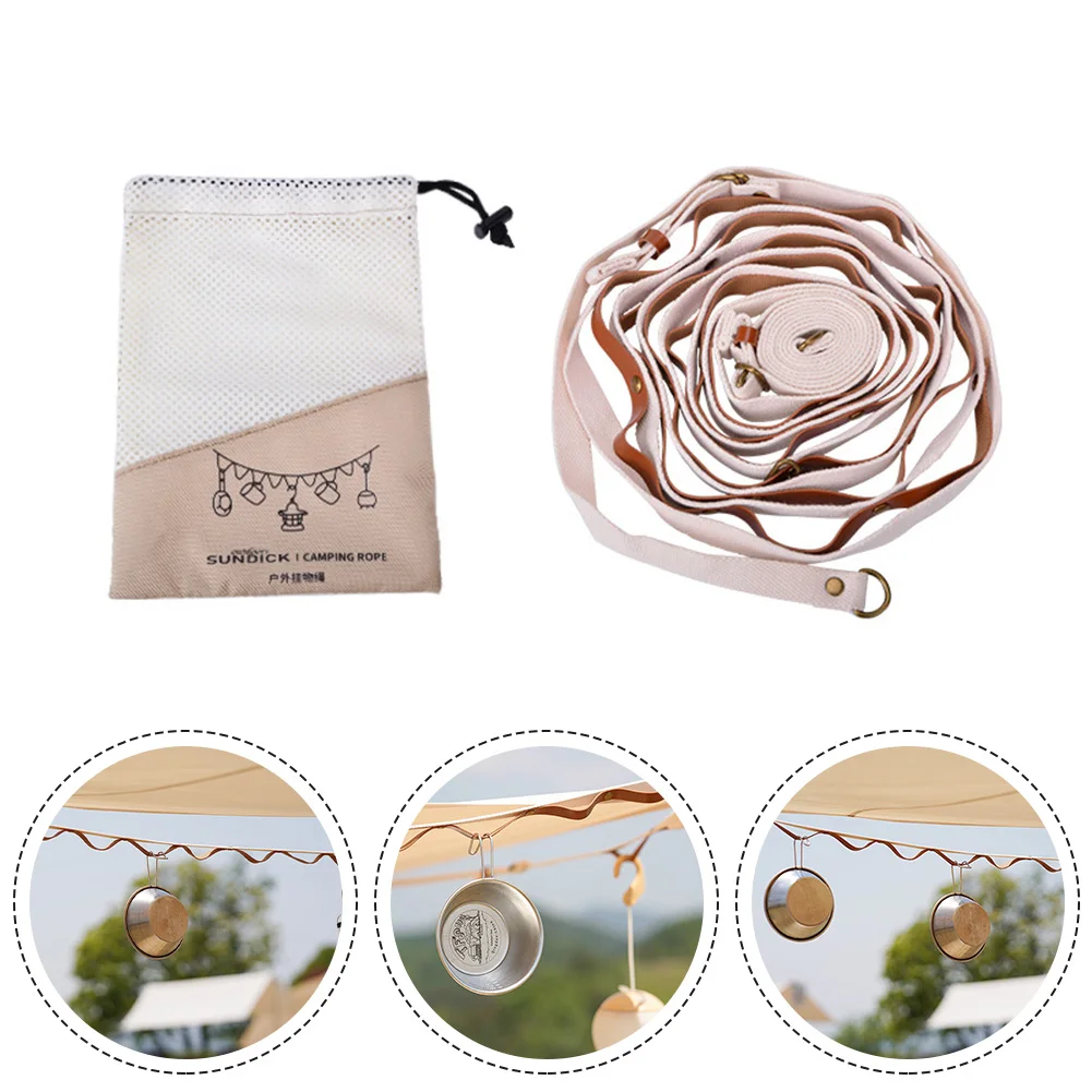 

Outdoor PU Canopy Decoration Pull Rope Camping Tent Lanyard Hanging Rope Braided Belt 550cm Adjustable Lanyard Multitool