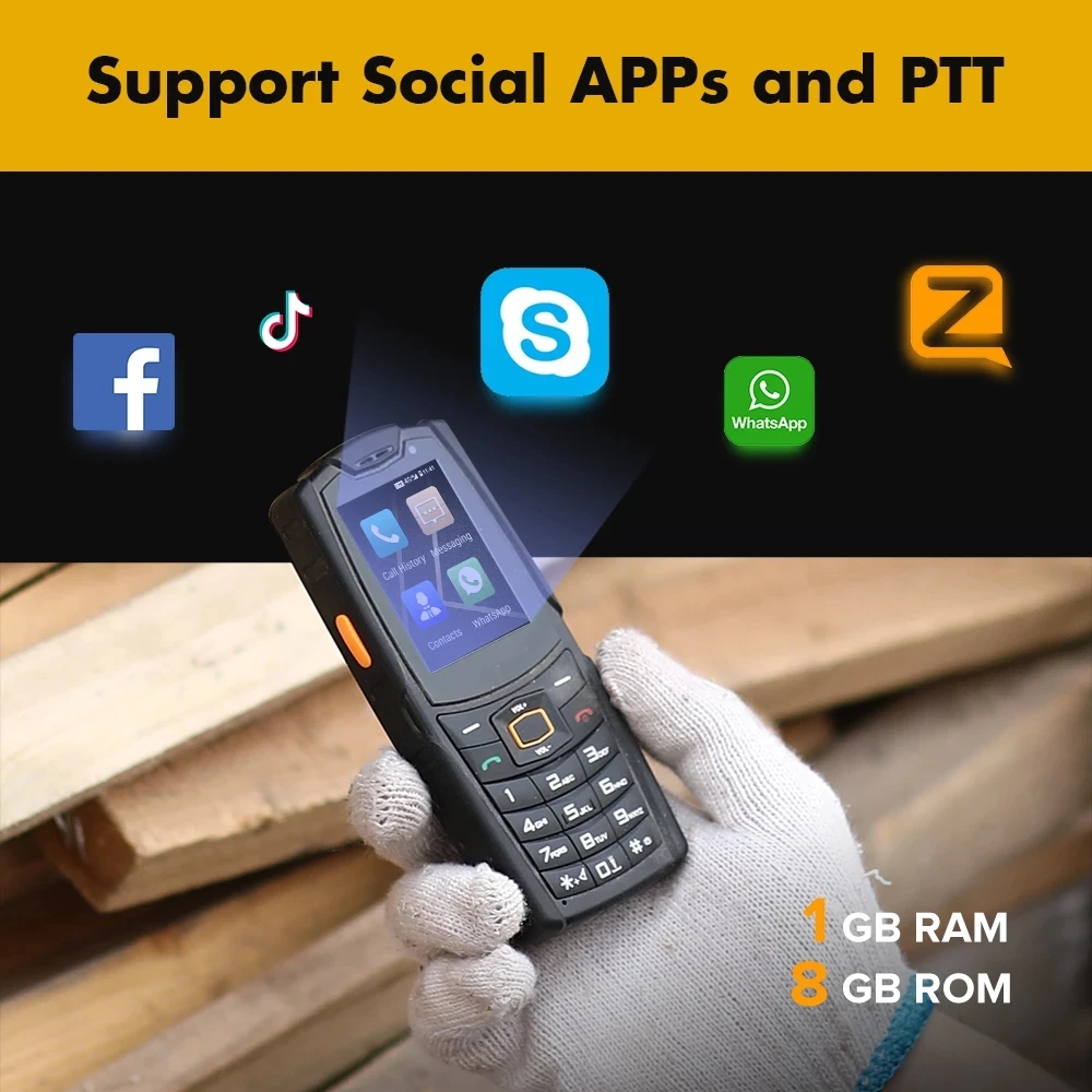 English Russia Keypad Rugged Phone AGM M7 4G Volte Android Feature Phone Waterproof Touch Screen Mobile Phone 2500mAh Cellphone