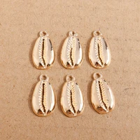 20pcs gold color alloy shell charms pendants for making diy earrings necklaces handmade bracelets jewelry finding accessories