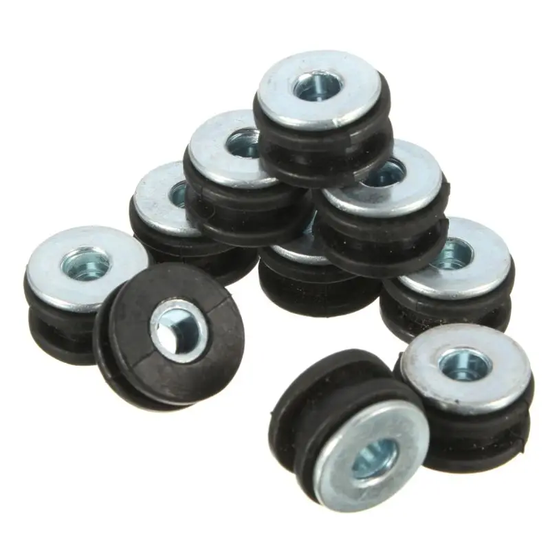 

10 Set Motorcycle Rubber Grommets Bolt Kit Pressure Relief Cushion Accessories