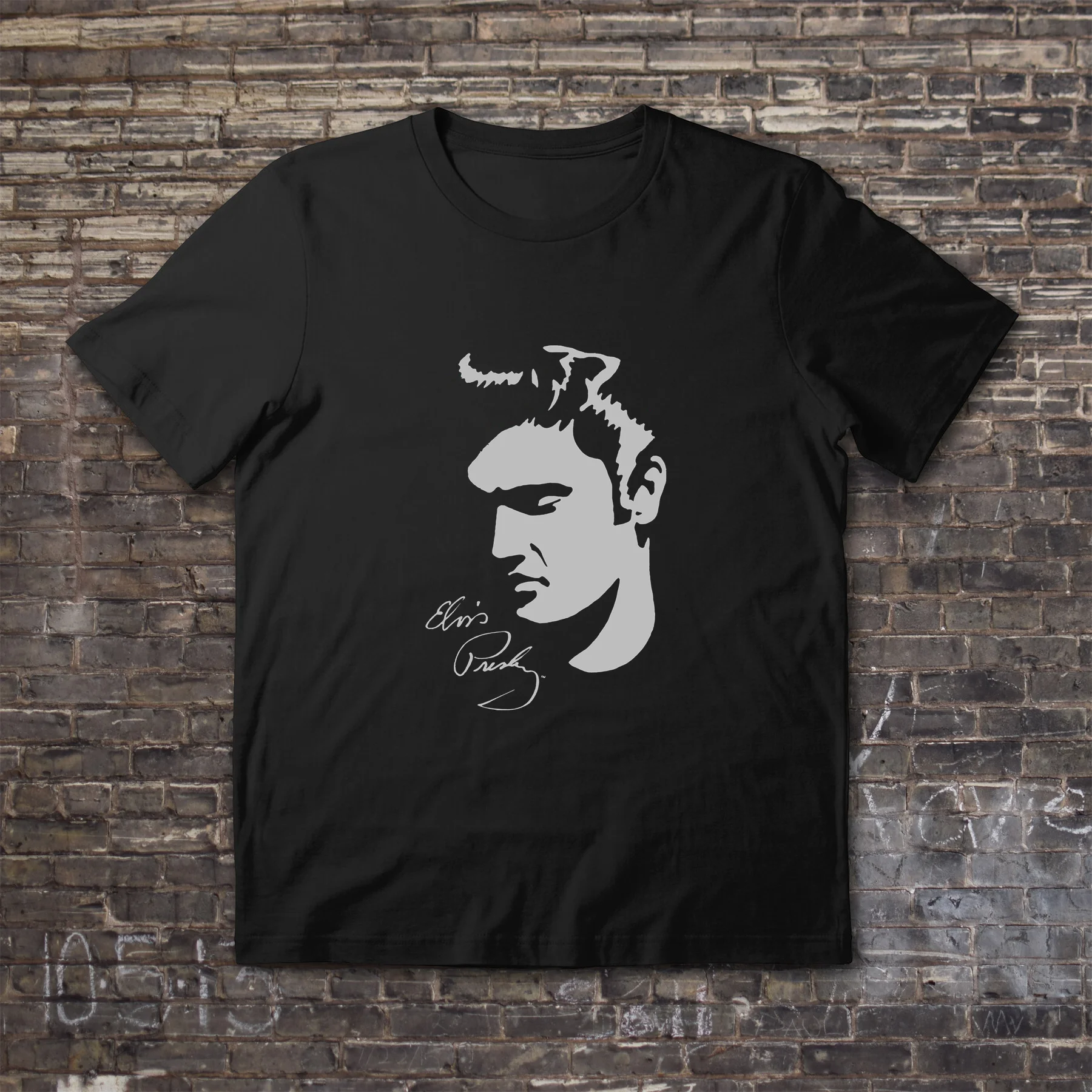 

Amazing Tees Male T Shirt Casual Oversized Essential Elvis Presley Simple Face T-shirt Men T-shirts Graphic Short Sleeve S-3XL