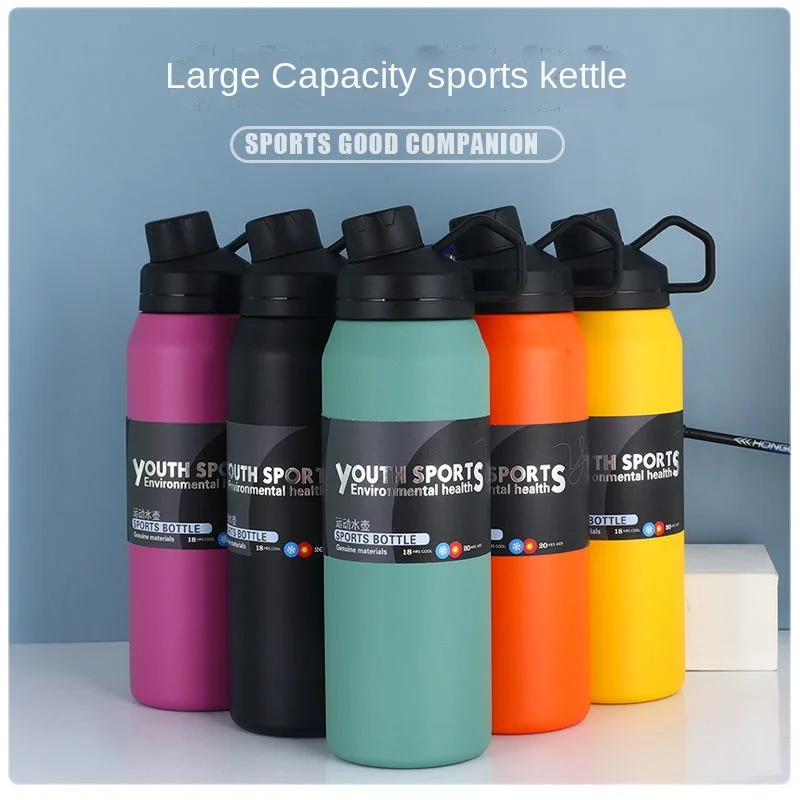 

650ML 1000MLOutdoor travel mug stainless steel large-capacity sports kettle fitness water cup men and women portable car tea cup