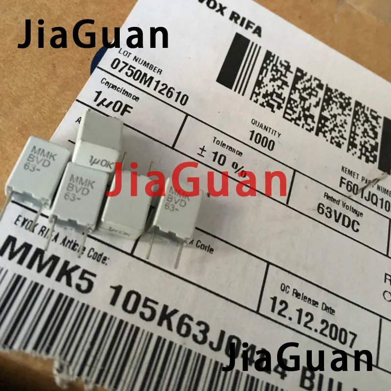 

10PCS NEW EVOX MMK5 1UF 63V p5mm film capacitor KEMET MMK 105/63V audio 105 hot sale 1UF/63V 1.0UF 1000NF 63VDC
