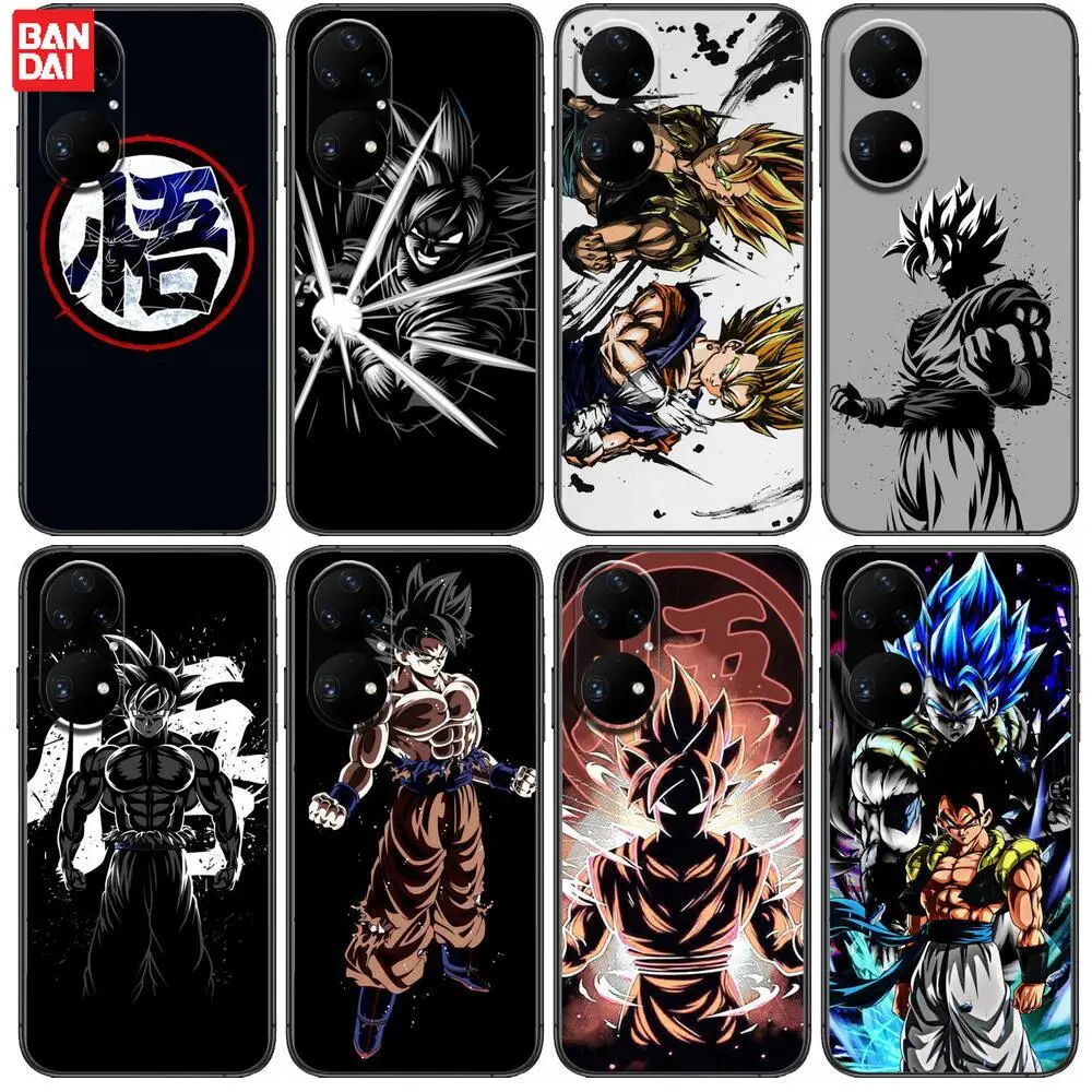 

Dragon Ball Goku Phone Case For Huawei p50 P40 p30 P20 10 9 8 Lite E Pro Plus Black Etui Coque Painting Hoesjes comic fas