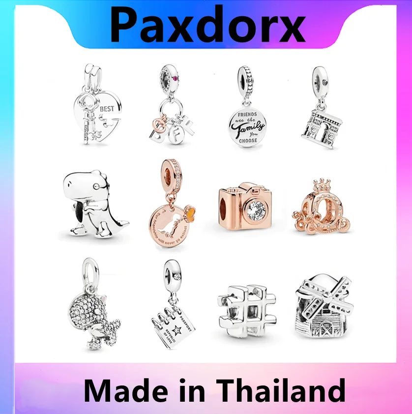 

2023 NEW 100% S925 Sterling Silver Autumn 11 Dino the Dinosaur Series Charm Pendant Fit Diy Bracelet Europe Women Original Gift