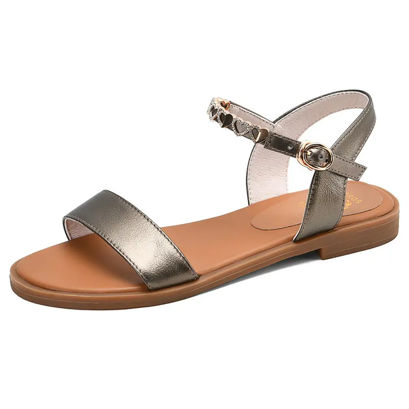 

Женские босоножки из натуральной кожи, на плоской подошве, размеры 41, 42, 43