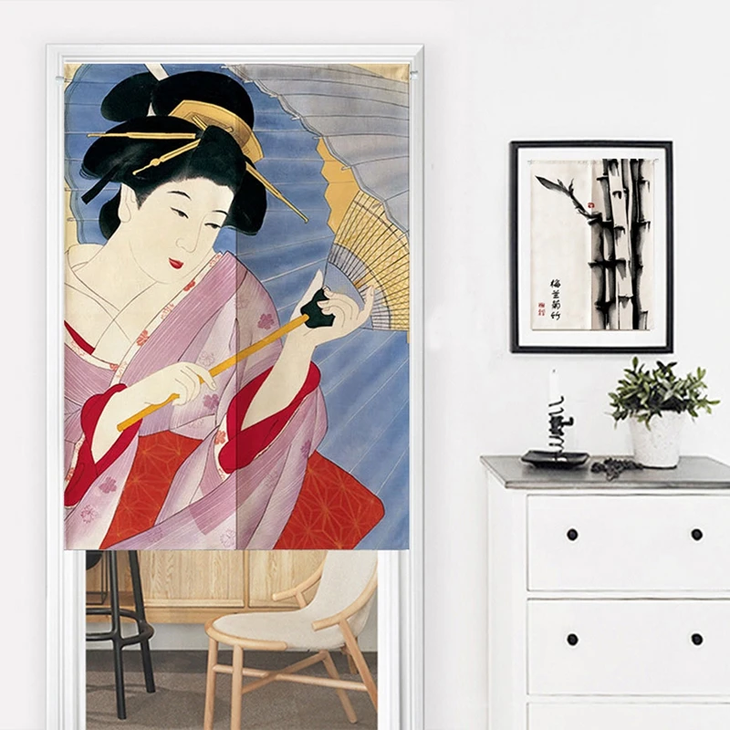 Занавеска на дверь в японском стиле раздельная Штора для гостиной кухни