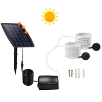 2 5w solar powered air pump solar pond pump with 3 working modes solar panel kit for pond aquaculture hydroponics bubbleponics