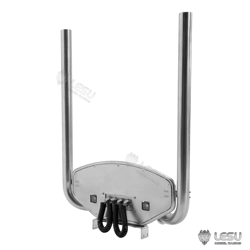 Выхлопная труба LESU1/14 Игрушечная модель грузовика в сборе двойной дымоход