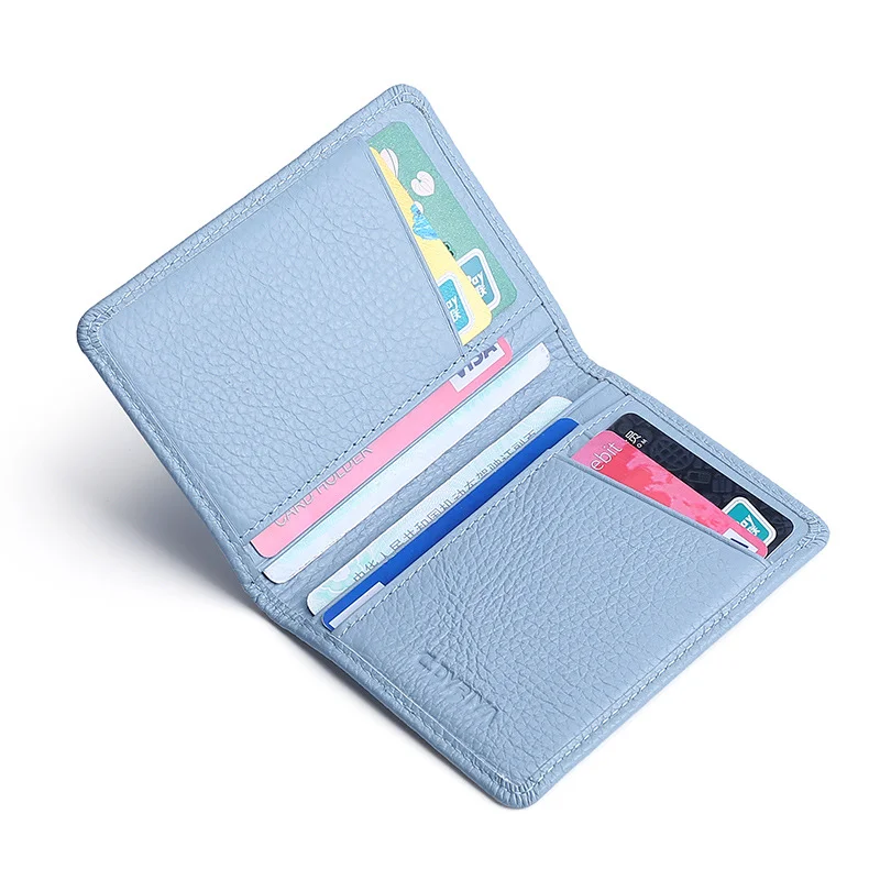 

Multi-card Slot Solid Color Portable Leather Card Case Universal Bank Card Credit Card ID Bus Card Holder Travel Card Organizer