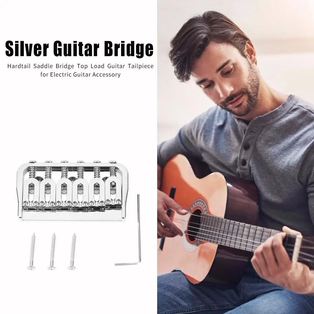 

Серебряная сменная стандартная тремоло мост легкий и изящный модный для электрогитара Strat компонент 73x40x12mm