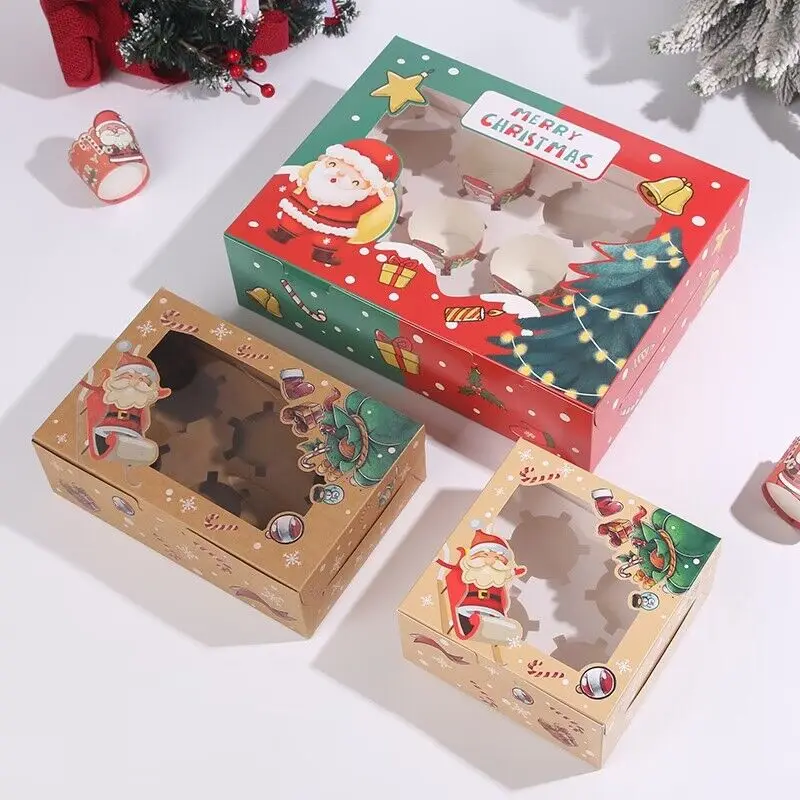 Baking Pastry Cupcake Box Gift Packing Box Transparent