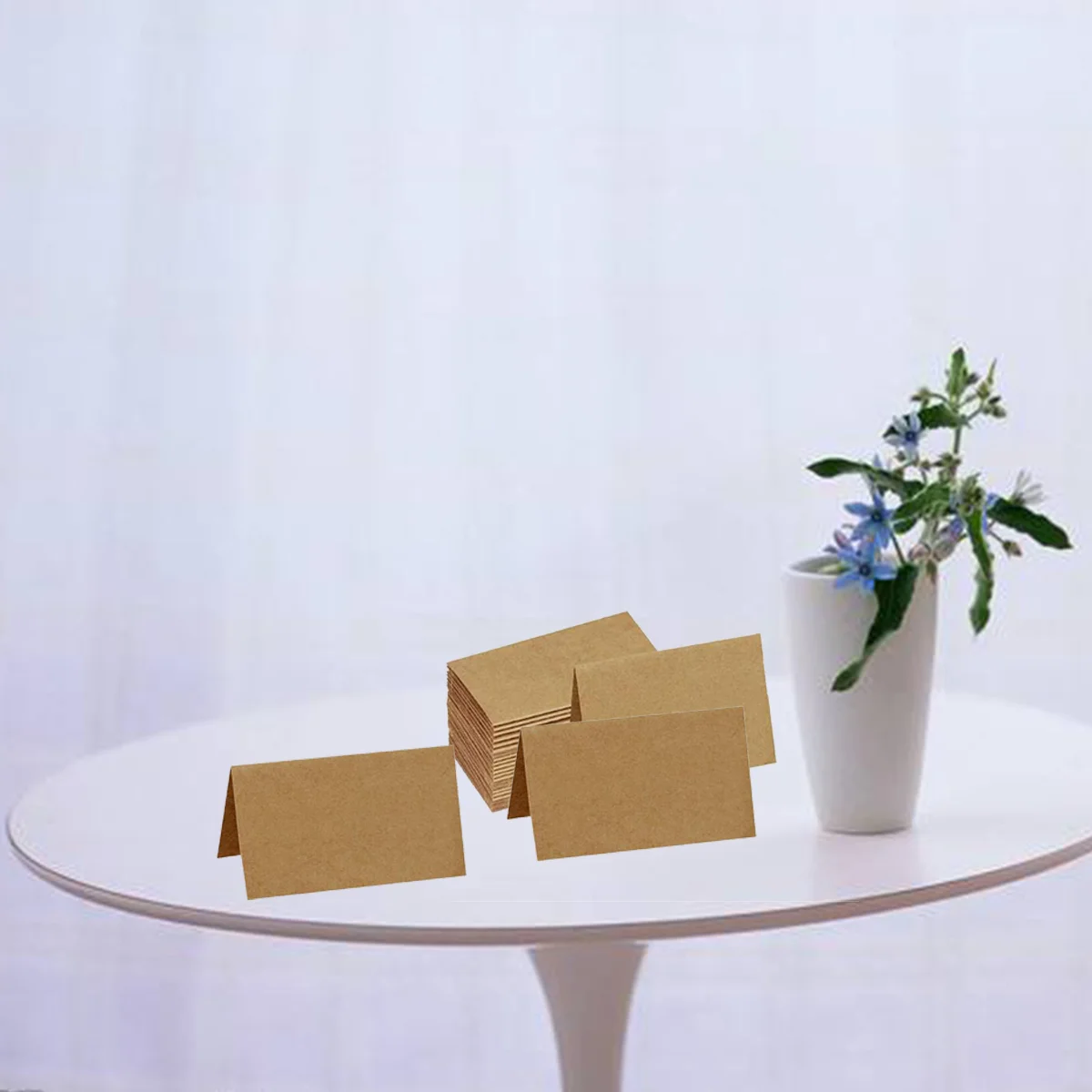 

35PCS Kraft Paper DIY Folded Greeting Name Display Label for Home