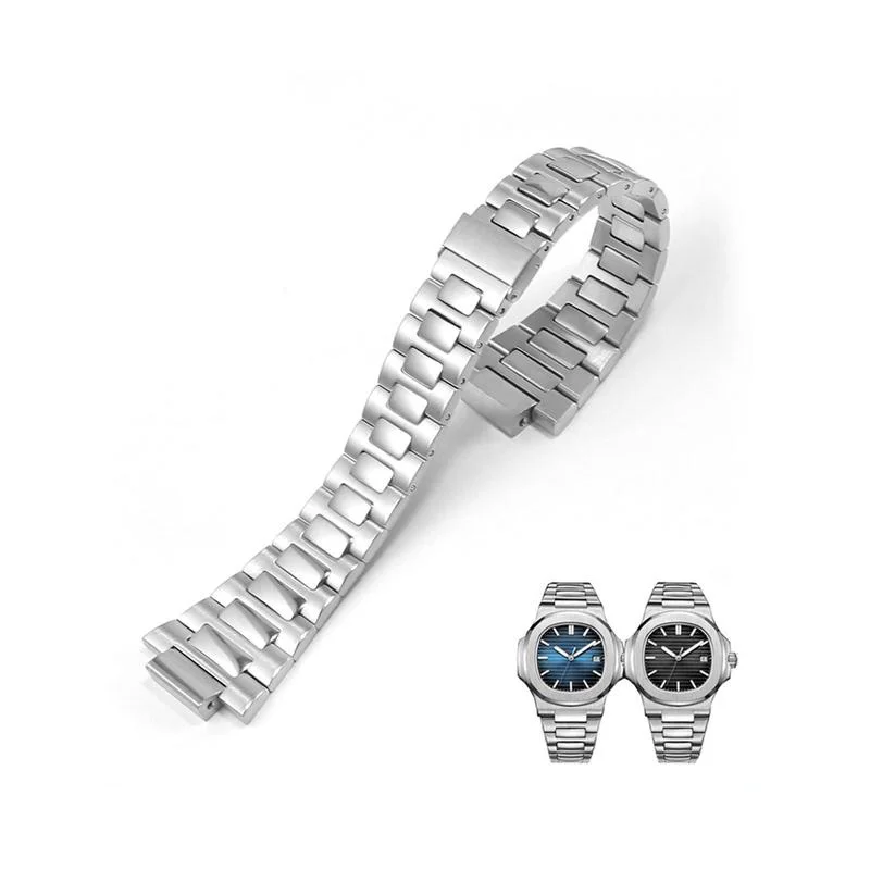 

PEIYI Solid Fine Steel Watchband Men's Suitable For Nautilus Series 5711 / 5726 Convex StainlessSteel Watch Chain 25.13mm