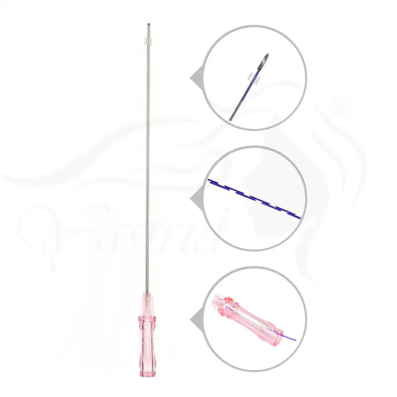 

Yastrid wholesaler Face Lifting shark mold pdo thread 4d 6d cog pdo threads surgical sutures with blunt cannulas 18g 100mm