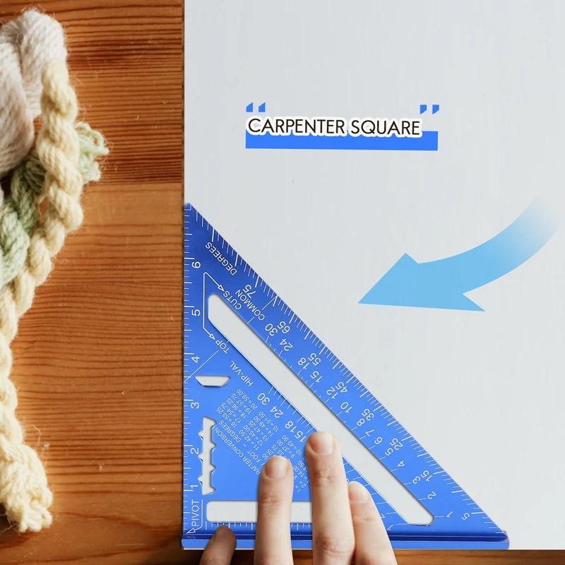 Трехугольная линейка под углом 90 градусов угловая из алюминиевого сплава дюйм