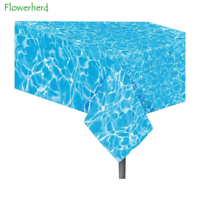 

Ocean Summer Water Ripple Water Wave Tablecloth 130x220cm Party Supplies Disposable Tablecloth PE Party Tablecloth