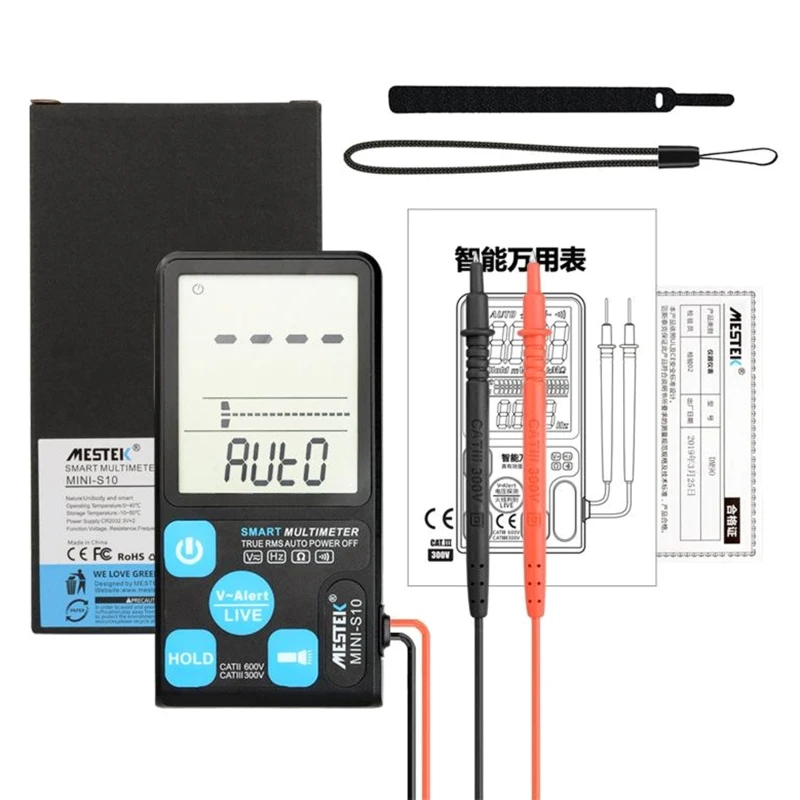 

Digital Multimeter Tester TRMS 6000 Counts Auto-Ranging Voltmeter w/ NCV for AC/DC Voltage Test Capacitance Resistance