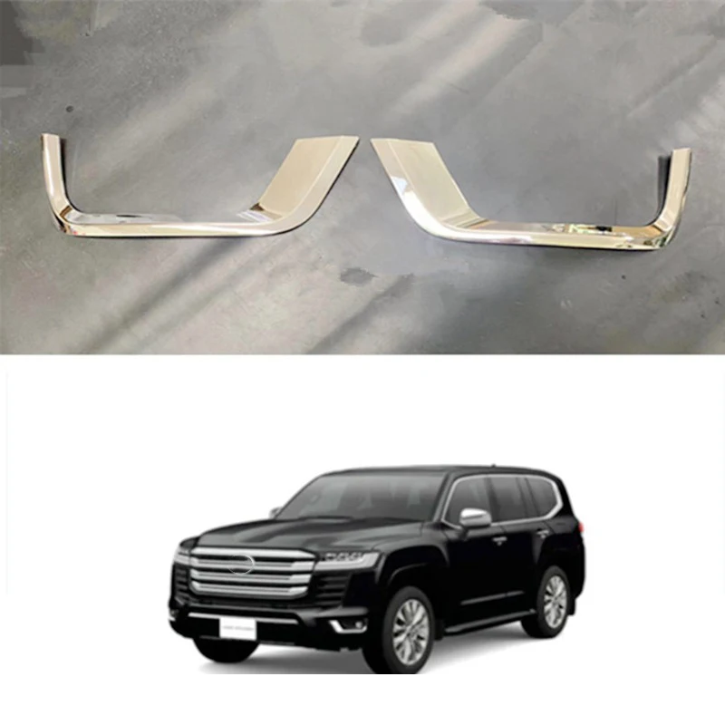 

2pcs Chrome Car Front Fog Light Frame Lampshade For Toyota Land Cruiser 300 FJ300 LC300 VXR GXR 2022 Decorative Accessories