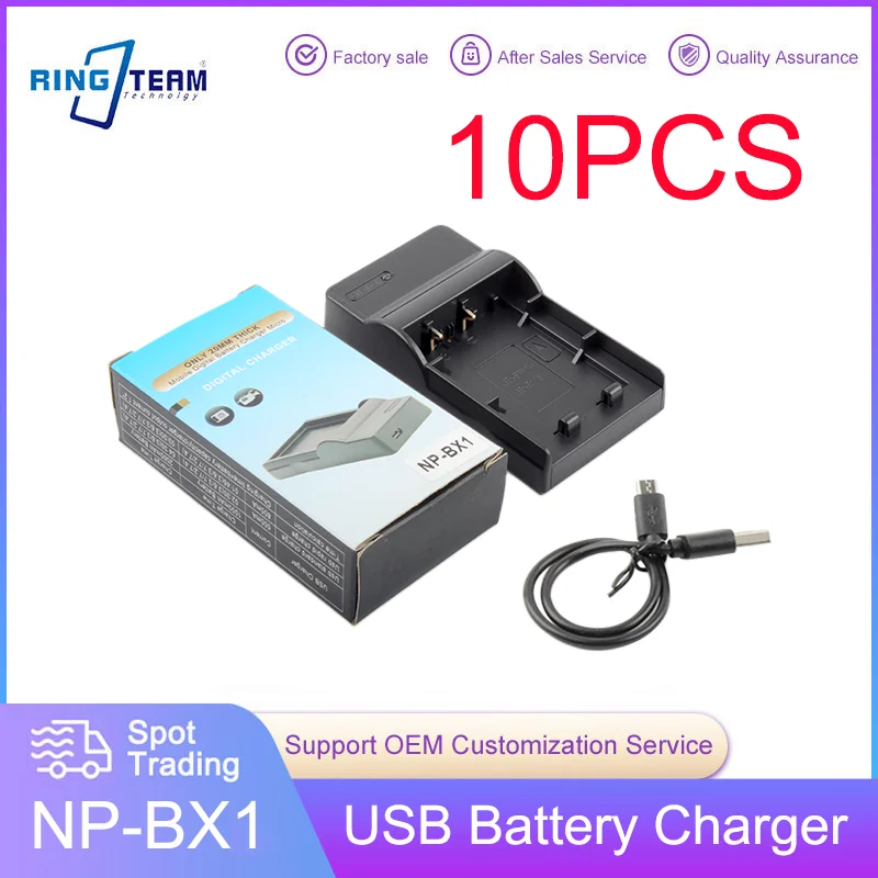 

10PCS/LOTS NP-BX1 NPBX1 USB Battery Charger For Sony FDR-X3000R ZV-1 RX100 M7 M6 AS300 HX400 HX60 WX350 AS300V AS300R NP BX1