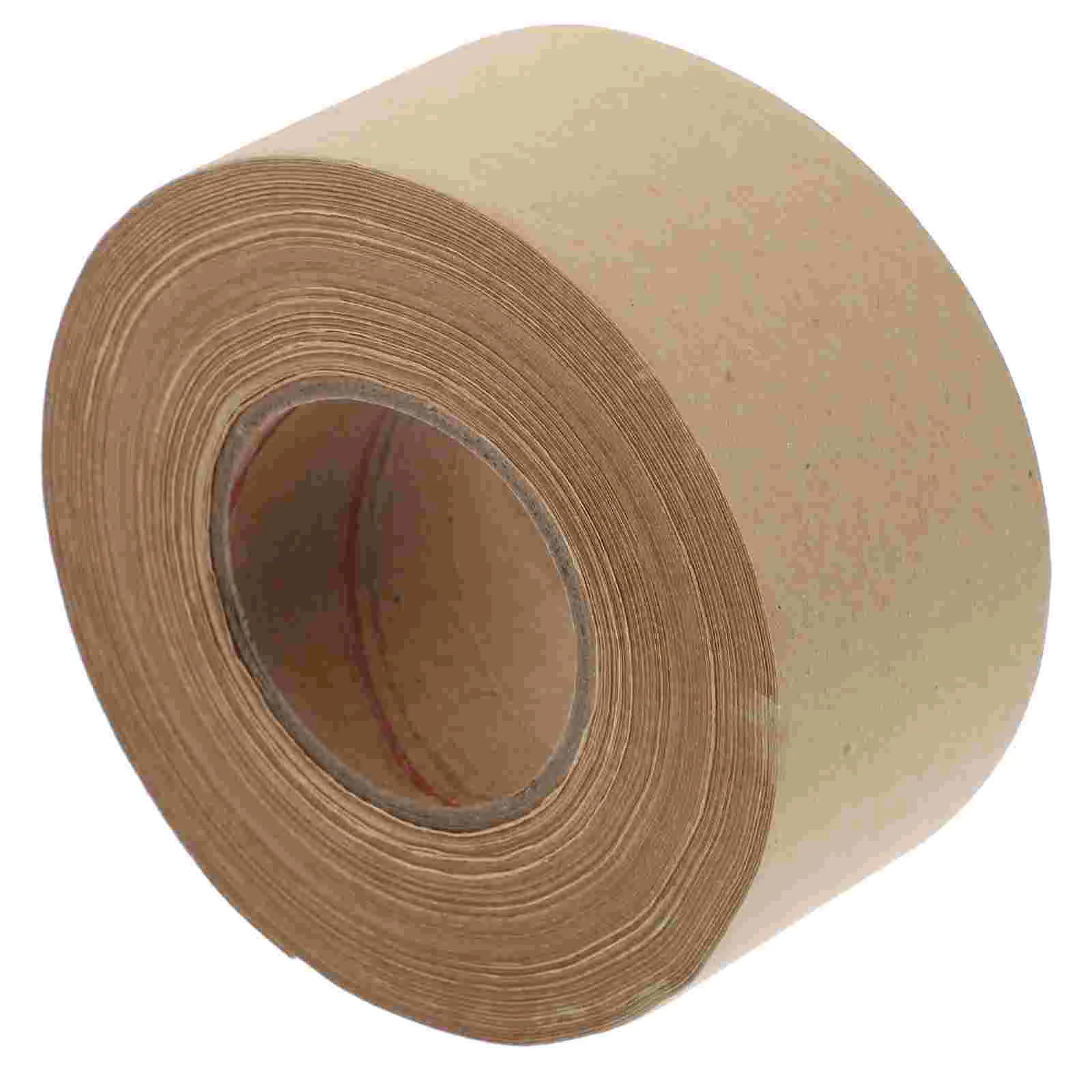 

1Pc Convenient Water Activated Brown Tape Writable Kraft Packing Tape