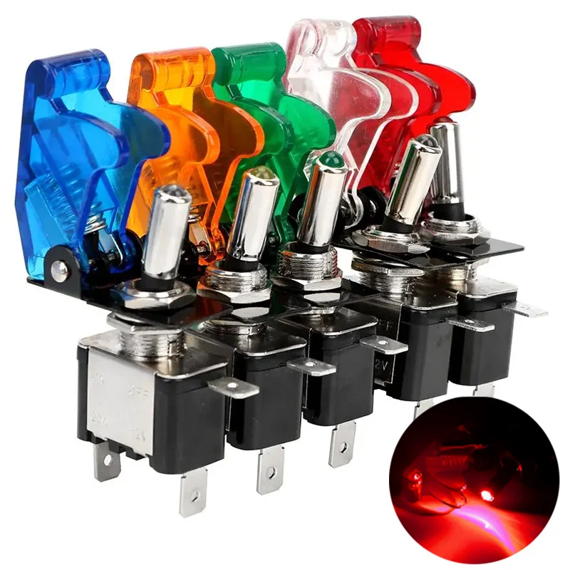 12 В SPST тумблер кулисный переключатель светодиодный светильник для зажиганий