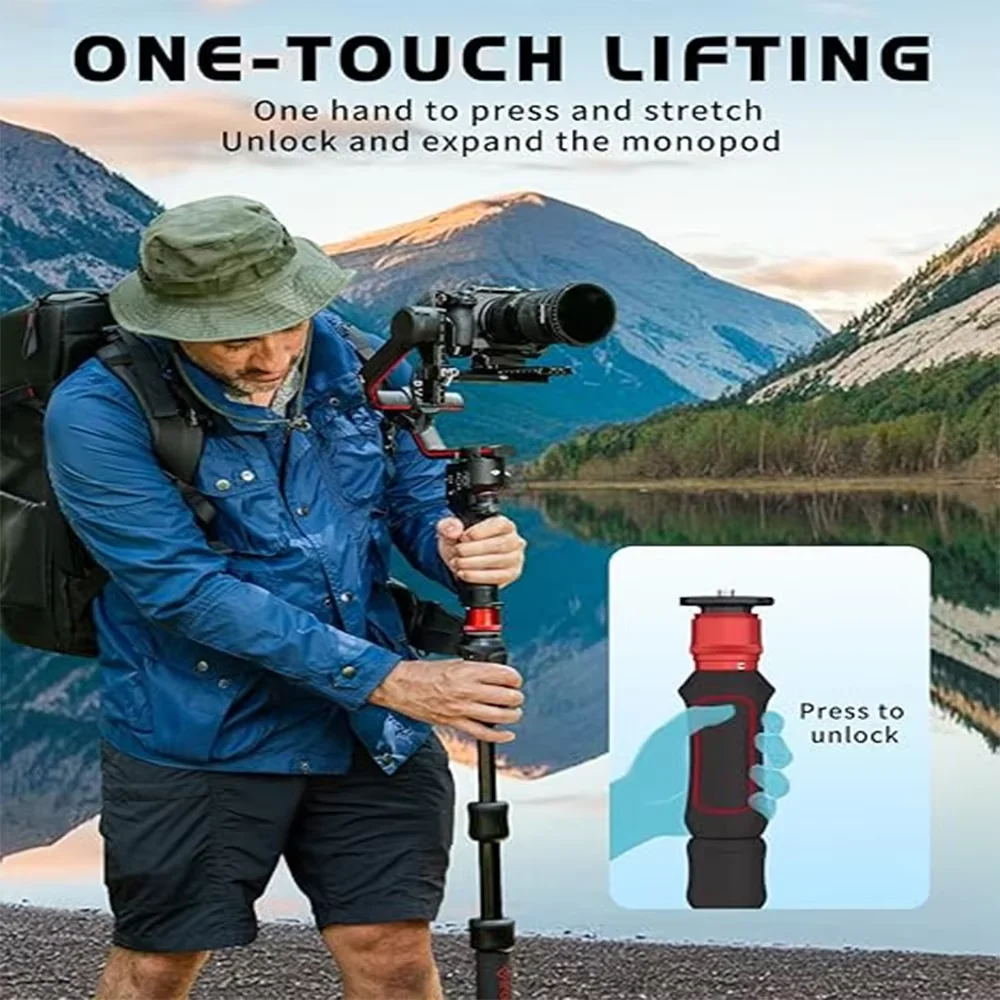 Монопод IFOOTAGE Cobra 3 A150S-III монопод для подъемной камеры в одно касание с педалью